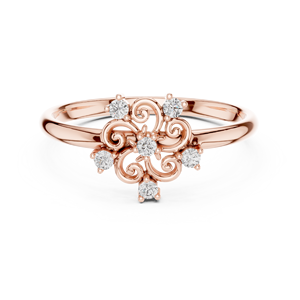 10K Fashion <b>Ring</b> with Round Cut Stone for <b>Girls</b> - Product Image 2