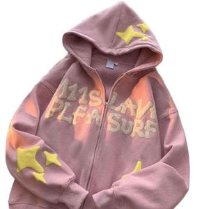 Sudadera con capucha serigrafiada para hombre, jersey de gran tamaño, forro polar de algodón, ropa de calle de moda al por mayor, ropa deportiva informal para gimnasio a la moda - Product Image 1