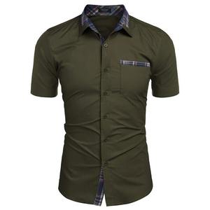 Camisas de satén de seda/algodón de manga corta con botones para hombre, camiseta informal con bolsillos sueltos de primavera, personalizable, de gran tamaño, a granel, para hombre - Product Image 5