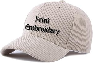 Sombrero de béisbol de pana deportivo informal de 5 paneles y 6 paneles, impermeable, con estampado de Popelina, logotipo bordado, cierre de hebilla de Metal, Dobby - Product Image 3