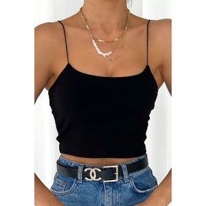 เสื้อครอปเกาะอกสายเชือกสำหรับผู้หญิงสีขาว - Product Image 5