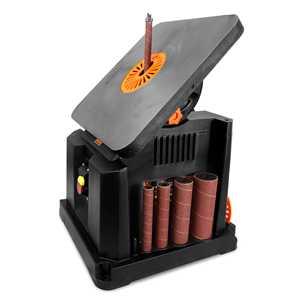 Lijadora de husillo oscilante eléctrica con mesa de biselado grande y base de hierro fundido para lijadora de banda y disco - Product Image 3