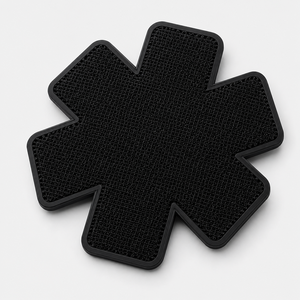 Oxytag 3D Rubber Patch <b>Skull</b> Cross Red Black Embossed Sew-On Patch Wholesale Rate OEM Custom PVC Rubber Patches Cheap price - Product Image 4