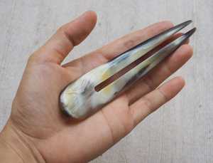 Palillo de pelo de cuerno de búfalo hecho a mano, estilo Vintage, moño clásico, accesorios para el cabello para mujeres de la India - Product Image 4