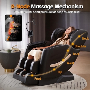Fauteuil de massage complet avec analyse corporelle, fauteuil inclinable à gravité zéro avec modes Just Able, repose-pieds extensible automatique, massage des pieds - Product Image 2