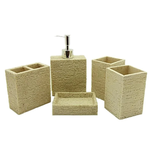 Top Quality Resin Bathroom <b>Set</b> Resin Toothpaste and <b>Soap</b> Dispenser & Lotion Dispenser Bathroom Product Customized Size - Product Image 4