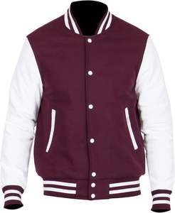 Chaqueta Varsity de invierno para hombre de alta calidad High Street New High School Béisbol Lana Faux Leather Letterman Canvas Light Hood - Product Image 1