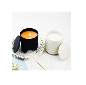 New Pure White and Black <b>Candle</b> Jar Set of 2 for Flat Restaurants and Hotels <b>Dinner</b> Table Decoration - Product Image 1