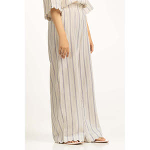 Pantalon large taille haute coupe droite en crêpe respirant style décontracté WM-COD-SS25-373B - Product Image 1
