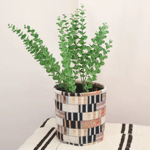 หม้อตะกร้าสำหรับพืชที่เป็นมิตรต่อสิ่งแวดล้อมมีสไตล์ผสมผสานวัสดุธรรมชาติเข้ากับการใช้งานในชีวิตประจำวันในสถานที่ทั้งในร่มและสวน - Product Image 1