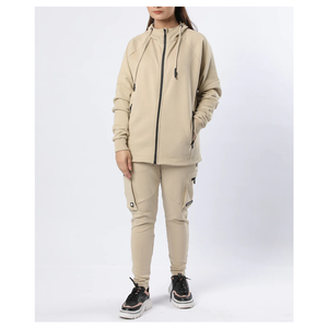 Survêtement pour femmes avec veste à fermeture éclair et pantalon de jogging, tenue de sport décontractée pour Gym Running Fitness Training Athleisure Clothing - Product Image 1