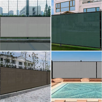 Voile d'ombrage HDPE durable 75% vert/couleur personnalisée, coupe-vent, pour balcon et terrasse, écran d'intimité 2x3m, protection solaire extérieure tricotée