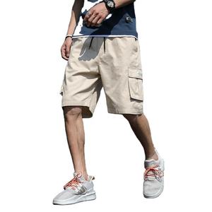 Men's Outdoor Summer Casual <b>Elastic</b> Waist Geometric Cargo Shorts Breathable best quality - Product Image 3
