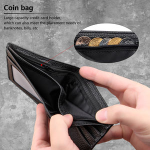 Cartera de cuero duradera de gama alta para hombre, múltiples ranuras para tarjetas, bolsillo con cremallera de gran capacidad, tarjetero elegante para reuniones diarias - Product Image 5