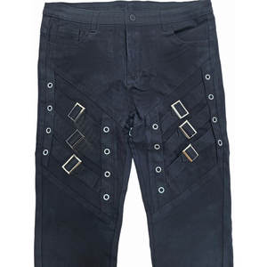 Pantalon de moto pour homme, style punk gothique, pour soirée en boîte de nuit, avec boucles, jeans de motard, 2026 - Product Image 6
