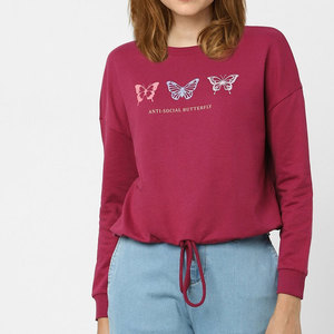 Derniers sweats oversize à épaules tombantes pour femmes pullover à manches longues polaire épaisse automne hiver vêtements à l'avant prix de gros - Product Image 2