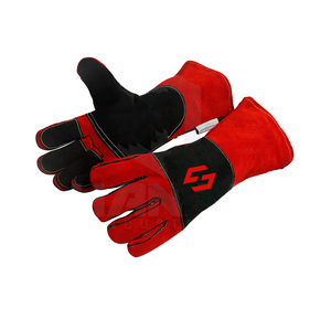 Guantes DE SEGURIDAD DE CUERO Partido de vaca de alta calidad personalizados 2025 resistentes al calor a bajo precio guantes de soldadura industrial - Product Image 1