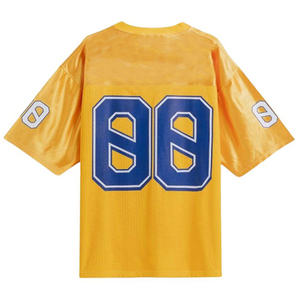 Camiseta de fútbol americano corta sublimada de gran tamaño personalizada, camiseta de fútbol americano Retro clásica de retazos - Product Image 4