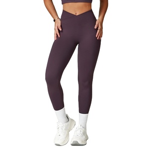 Leggings de yoga avec logo personnalisé pantalon extensible sans couture à taille haute pour les femmes vêtements de sport et de fitness - Product Image 5