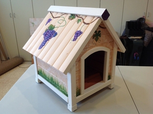 Cama para Mascotas Pintada a Mano con Diseño de Uvas y Viñedo, Arte Animal para Perros y Gatos + ENVÍO GRATUITO - Product Image 5