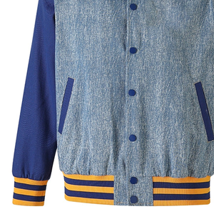 Chaqueta Bomber de Lana A&T, Estilo Universitario, Informal, con Bolsillos con Cremallera, Forro de Satén Personalizado, Logotipo Aplicado, Primavera - Product Image 5