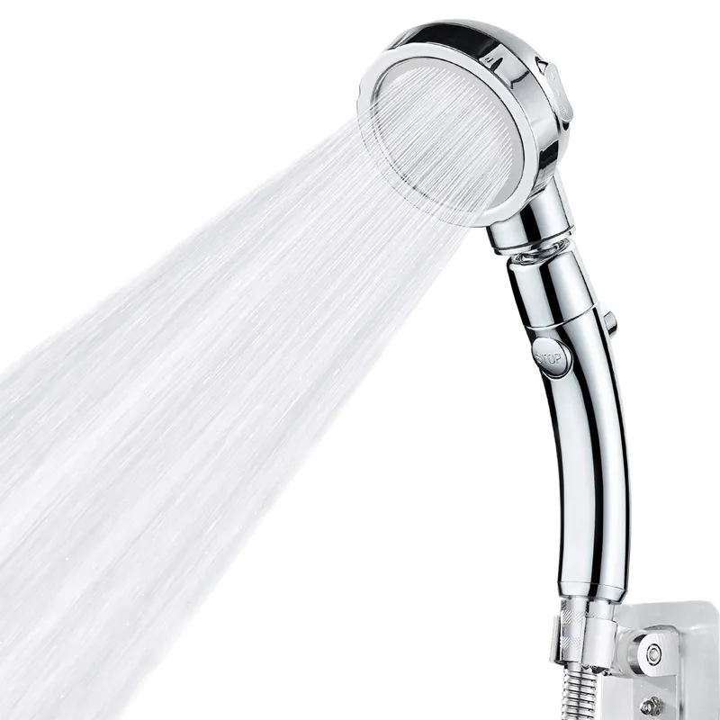 High Pressure 8 mode Handheld Shower Head with Stainless Steel Hose Wall Overhead Brackets