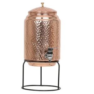 Copper Metal <b>Water</b> <b>Dispenser</b> Ayurveda Health Benefits Stainless Steel Household Kitchenware Accessory for Drinking <b>Water</b> Storage - Product Image 4