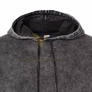 Marque privée Pull à capuche hiver délavé à l'acide pour hommes Motif solide quantité minimale de commande bas Vente chaude Fabriqué au Pakistan - Product Image 6