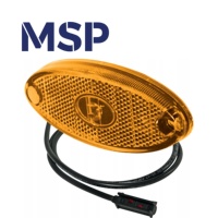 31-2304-017 - Aspock FLATPOINT II LED - Montage en surface, connexion P&R avec câble de 0,5 m - Pièces et accessoires pour remorques MSP Export