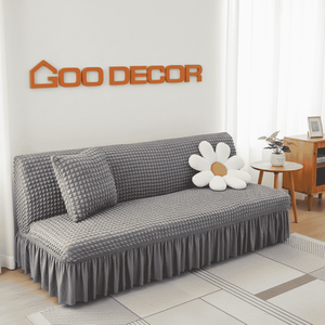 Housse de canapé-lit en tissu durable, couleur personnalisée, extensible dans les 4 sens, lavable, anti-poussière, texture bulle, moderne et minimaliste - Product Image 6