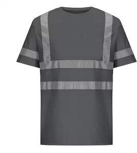 Camiseta de Trabajo de Seguridad de Alta Visibilidad, Manga Corta, Reflectante, Ecológica, Transpirable, 100% Algodón de Punto para Hombre - Product Image 4