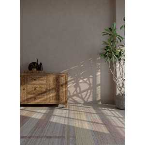 พรมขนสัตว์ถักมือสีเบจน้ำตาล Blythe รุ่น AKWL-1163 พรมอัฟกันสำหรับตกแต่งบ้าน พรมลายเรขาคณิตสไตล์โบโฮสำหรับห้องนั่งเล่นและทางเดิน - Product Image 5