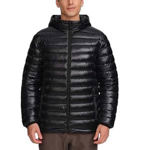 <b>Men's</b> XS High-Street Winter Puffer <b>Jacket</b> Hooded Long Sleeve Waterproof Windproof Canvas Front Logo Coated Polyester <b>Jacket</b> - Product Image 4