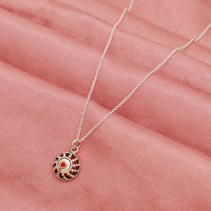 Collar con forma de Plata de Ley 925, piedras preciosas granate, tamaños personalizados, formas en línea, accesorio de boda de moda, diamante, oro rosa - Product Image 2