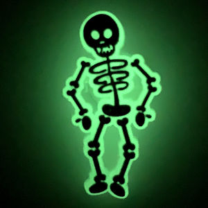 Parche de PVC personalizado en 3D que brilla en la oscuridad, logotipo de goma iluminado con bordado de encaje, diseño de logotipo personalizable - Product Image 3