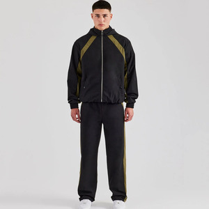 Survêtements en molleton de haute qualité pour hommes sport athlétique fermeture éclair à capuche pantalon de Jogging surdimensionné deux pièces vêtements de sport survêtement hommes - Product Image 1