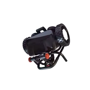 Chariot de golf télécommandé Caddytrek R2 Premium rouge en fer et cuir néoprène, étanche, composants métalliques et plastiques – Meilleures ventes - Product Image 1
