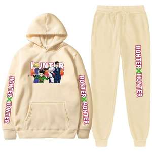 Survêtements bouffants imprimés personnalisés de grande taille pour hommes, sweats à capuche en pur coton, ensemble de survêtements avec logo personnalisé sérigraphié - Product Image 6