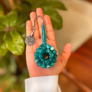 Tasbih en résine rose de qualité supérieure, perles de prière rondes, chapelet islamique, tasbeeh musulman, fabrication artisanale indienne - Product Image 4