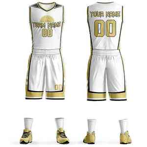 Uniformes de basket-ball en gros maillot de basket-ball personnalisé Shorts maillot de basket-ball réversible ensemble de logos respirant - Product Image 5