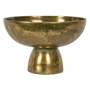 Cuenco étnico de latón con diseño tradicional y labio curvo ideal para ceremonias religiosas o presentación de comedor cultural - Product Image 1