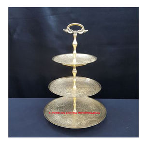 Support pour bol à chocolat en laiton doré à trois étages Offre Spéciale - Product Image 1