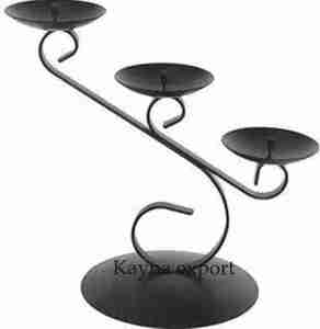 Best Selling Powder Coated Black Metal <b>Candle</b> Stand Home Decoration for Modern Households Valentine's Day - Product Image 2