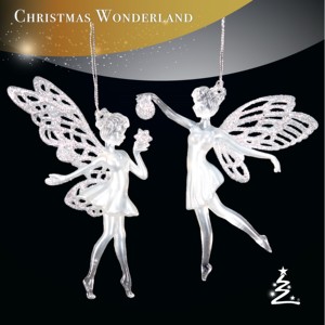 Décoration de noël et nouvel an printemps Offre Spéciale, ornement féerique en acrylique blanc perlé - Product Image 1