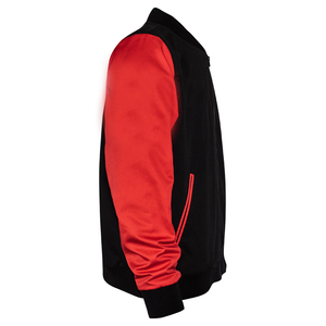 แจ็กเก็ตเลตเทอร์เม็นว่างมหาวิทยาลัยสำหรับผู้ชายแจ็คเก็ตเบสบอลวิทยาลัยผ้าฝ้ายเคลือบ100% โลโก้แบบกำหนดเอง - Product Image 4