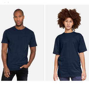 Oversize Unisex Navy T-Shirt 100% Algodón Heavyweight Jersey para Hombres y Mujeres Loose Fit - Product Image 1