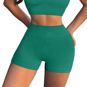 Conjunto Deportivo para Mujer, Ligero, Cintura Elástica, Transpirable, Spandex, Poliéster, Brasier Deportivo y Pantalones Cortos para Gimnasio, Fitness y Yoga - Product Image 6