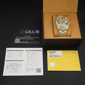 Orologi Meccanici Automatici Personalizzati Stile Hip Hop Bust Down <span class=keywords><strong>di</strong></span> Marca <span class=keywords><strong>di</strong></span> Lusso Placcati Oro con Diamanti Moissanite VVS Iced Out da Uomo ODM OEM - Product Image 6