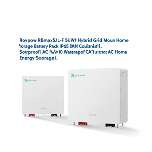 Roypow RBmax5.1L-F 5kWh Hybrid <b>Grid</b> <b>Wall</b>-Mount Home Storage Battery Pack IP65 Waterproof AC Output CAN Communication - Product Image 3