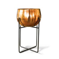 Carrinho de Metal Durável com Design Clássico para Vasos de Flores, Suporte Resistente à Ferrugem para Exibição de Plantas Internas e Externas, Decoração para Casa